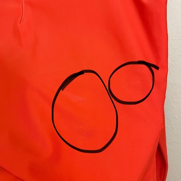 Jude Connally 1/4 Zip Long Sleeves Sporty High Neck Top Orange Size M - Picture 4 of 7